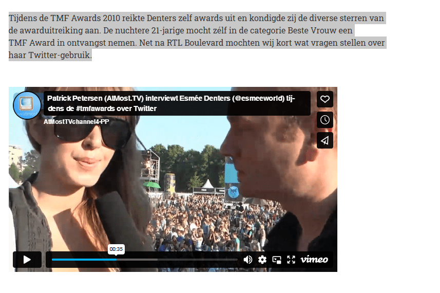 AtMostTV interviewt: YouTubing zangtalent Esmee 'Timberlake' Denters