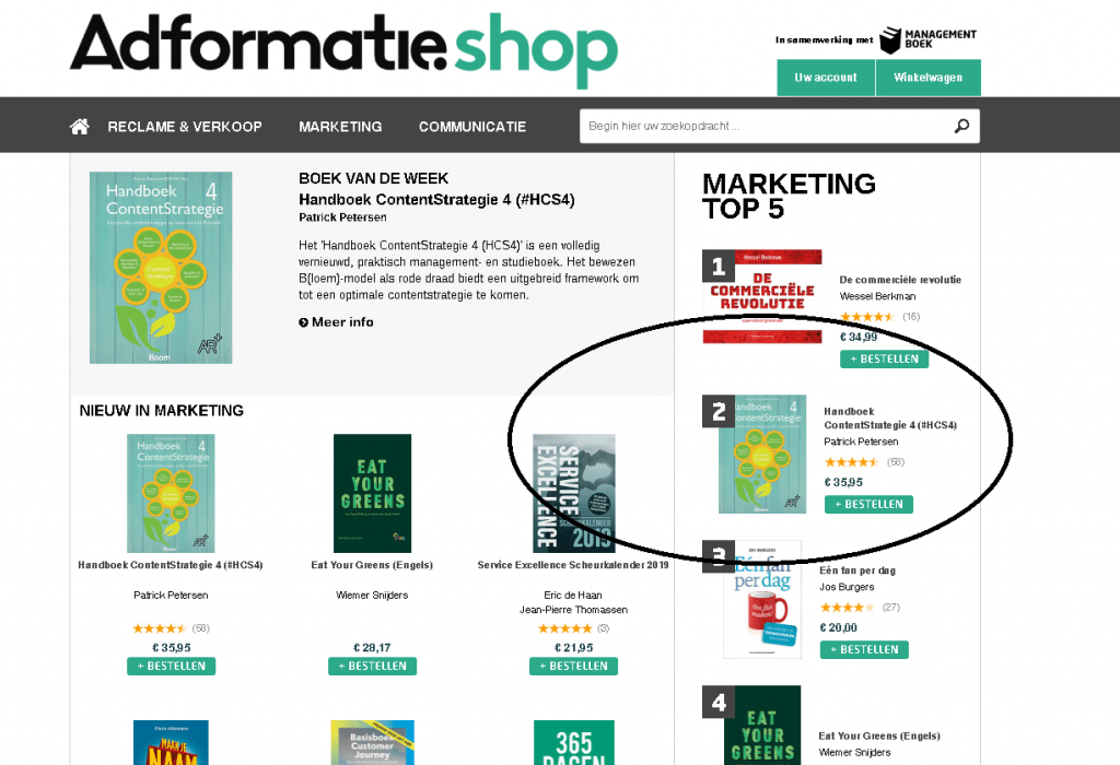 Handboek ContentStrategie 4 nummer 2 marketingboek!