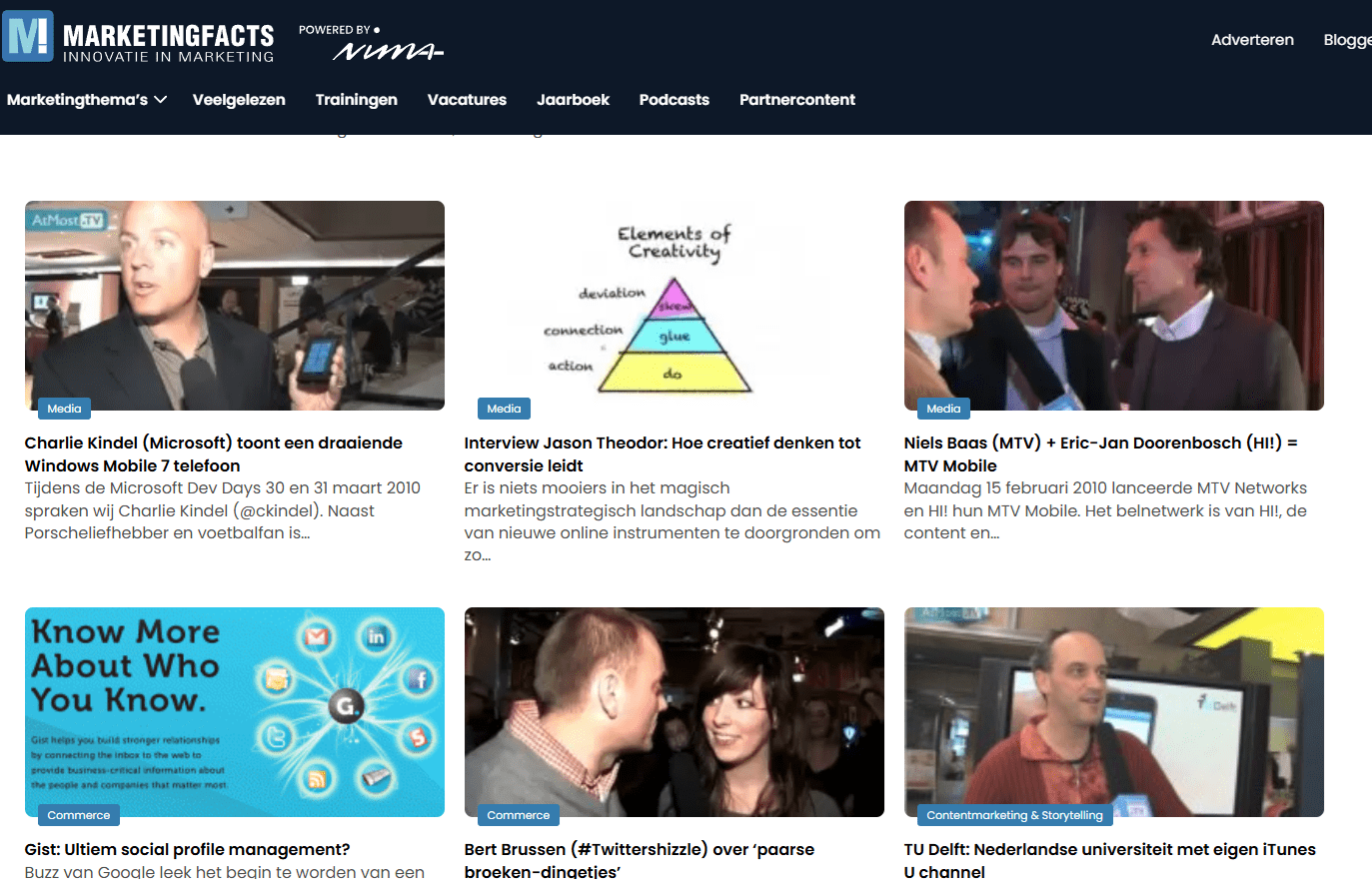 AtMostTV ook op platform MarketingFacts.nl