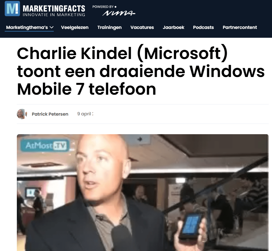 AtMostTV ook op platform MarketingFacts.nl