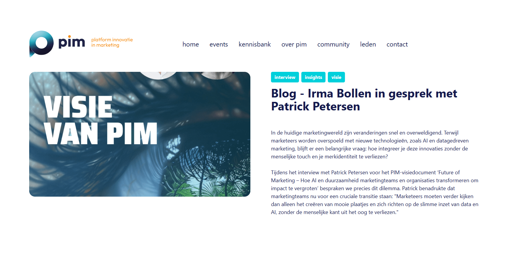 PIM-interview met AtMost over AI, duurzaamheid en marketing